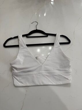 lululemon athletica White V-Neck Tank Top